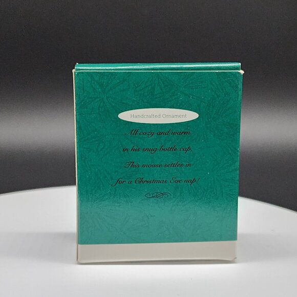 Hallmark Keepsake Ornament Collector's Club 1993 Forty Winks Mouse In Bottle Cap - Picture 7 of 8